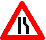 Знак 1.18.2  «Сужение дороги справа»