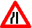Знак 1.18.3  «Сужение дороги слева»