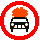 Знак 3.33 «Движение транспортных средств с взрывчатыми и легковоспламеняющимися грузами запрещено»